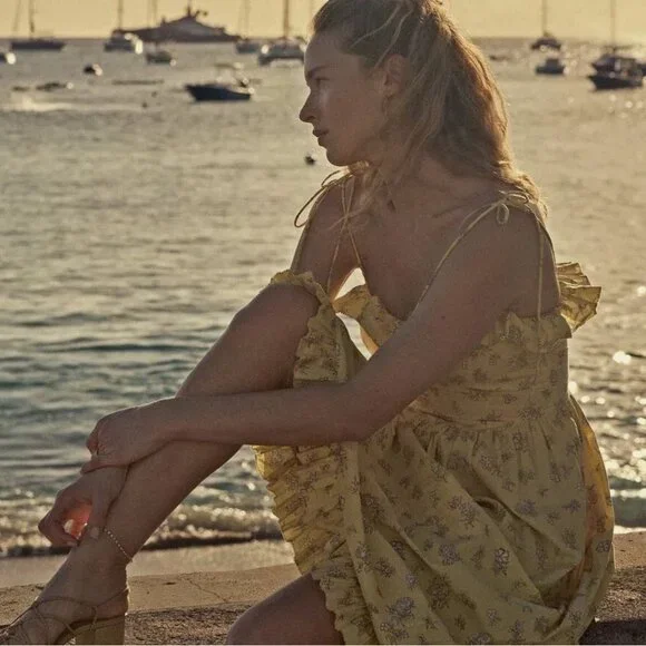 Doen Yellow Wendelin Midi Dress - Picture 3 of 13